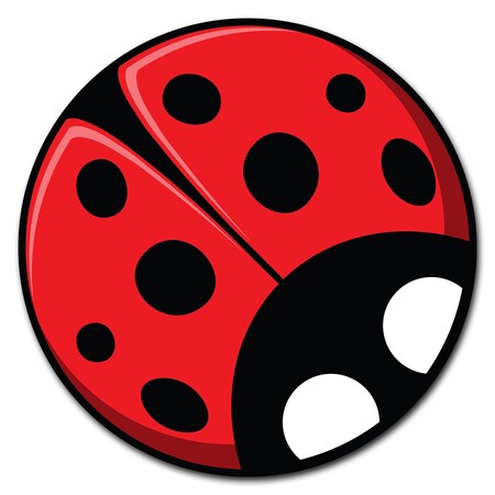 Signmission Ladybug Circle Corrugated Plastic Sign C-24-CIR-WS-Ladybug